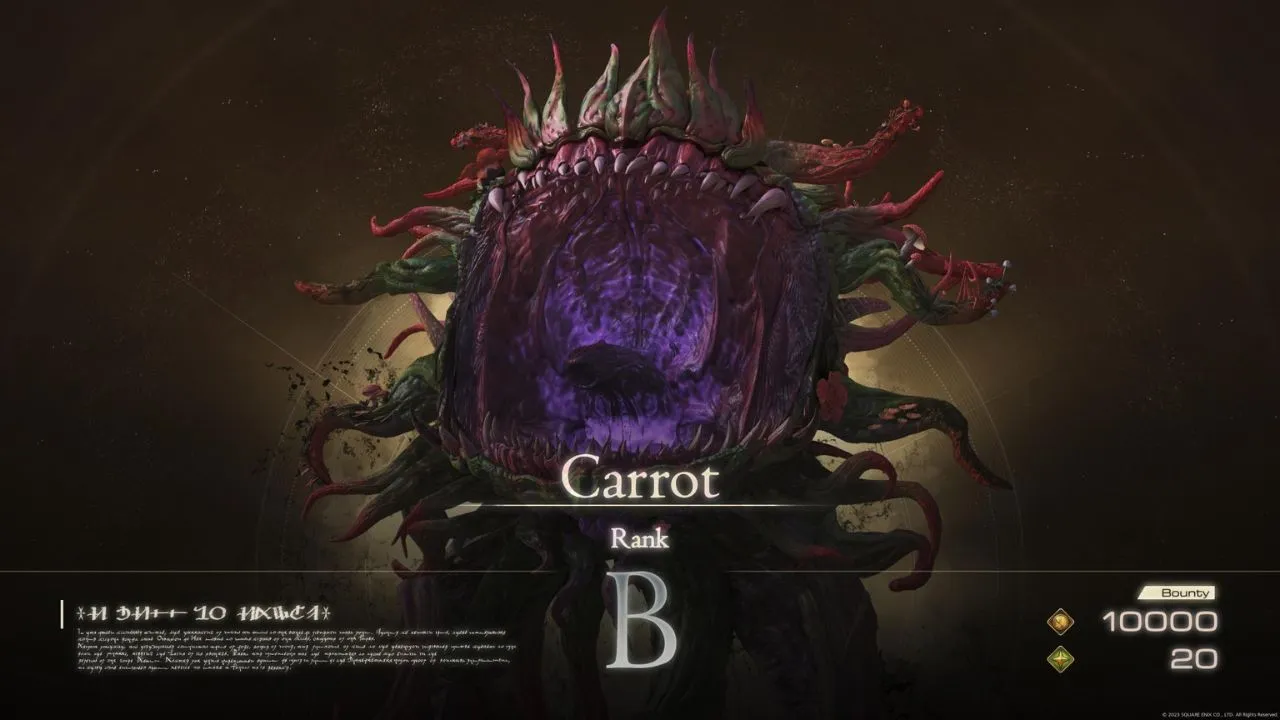Giant monster with tentacles and lots of teeth in Final Fantasy 16